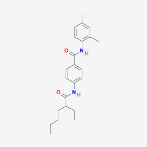 molecular formula C23H30N2O2 B309196 N-(2,4-dimethylphenyl)-4-[(2-ethylhexanoyl)amino]benzamide 