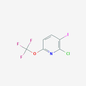 molecular formula C6H2ClF3INO B3091963 2-氯-3-碘-6-(三氟甲氧基)吡啶 CAS No. 1221172-03-7