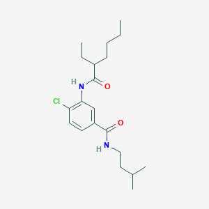 molecular formula C20H31ClN2O2 B309197 4-chloro-3-[(2-ethylhexanoyl)amino]-N-isopentylbenzamide 