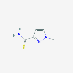 molecular formula C5H7N3S B3091970 1-methyl-1H-Pyrazole-3-carbothioamide CAS No. 1221278-28-9