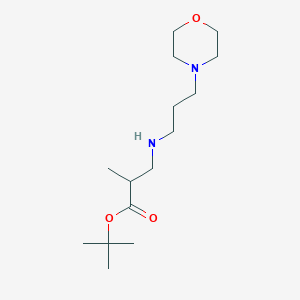 molecular formula C15H30N2O3 B3091977 tert-Butyl 2-methyl-3-{[3-(morpholin-4-yl)propyl]amino}propanoate CAS No. 1221341-42-9