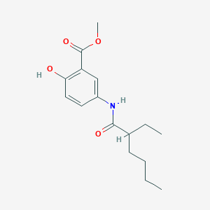 molecular formula C16H23NO4 B309199 Methyl 5-[(2-ethylhexanoyl)amino]-2-hydroxybenzoate 