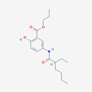Propyl 5-[(2-ethylhexanoyl)amino]-2-hydroxybenzoate