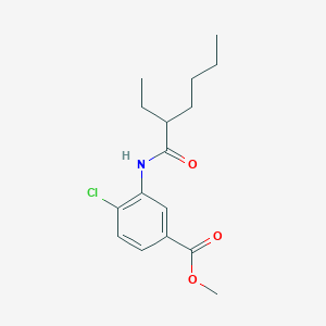 molecular formula C16H22ClNO3 B309201 Methyl 4-chloro-3-[(2-ethylhexanoyl)amino]benzoate 