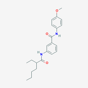 molecular formula C22H28N2O3 B309202 3-[(2-ethylhexanoyl)amino]-N-(4-methoxyphenyl)benzamide 