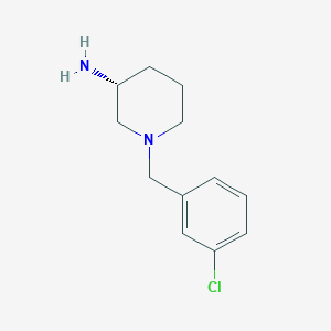 molecular formula C12H17ClN2 B3092035 (3R)-1-[(3-chlorophenyl)methyl]piperidin-3-amine CAS No. 1222709-99-0