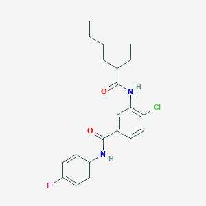 molecular formula C21H24ClFN2O2 B309204 4-chloro-3-[(2-ethylhexanoyl)amino]-N-(4-fluorophenyl)benzamide 