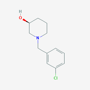 molecular formula C12H16ClNO B3092049 (3S)-1-[(3-chlorophenyl)methyl]piperidin-3-ol CAS No. 1222710-39-5