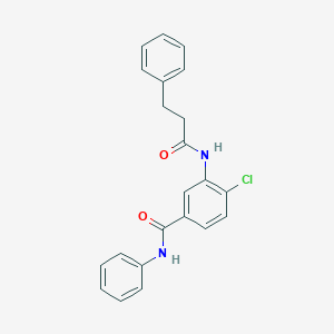 molecular formula C22H19ClN2O2 B309205 4-chloro-N-phenyl-3-[(3-phenylpropanoyl)amino]benzamide 