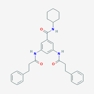 molecular formula C31H35N3O3 B309206 N-cyclohexyl-3,5-bis[(3-phenylpropanoyl)amino]benzamide 