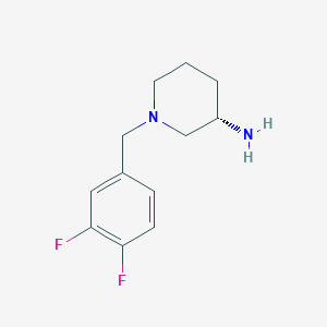 molecular formula C12H16F2N2 B3092069 (3S)-1-[(3,4-Difluorophenyl)methyl]piperidin-3-amine CAS No. 1222711-02-5