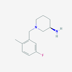 molecular formula C13H19FN2 B3092075 (3R)-1-[(5-fluoro-2-methylphenyl)methyl]piperidin-3-amine CAS No. 1222711-20-7