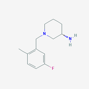 molecular formula C13H19FN2 B3092080 (3S)-1-[(5-Fluoro-2-methylphenyl)methyl]piperidin-3-amine CAS No. 1222711-65-0