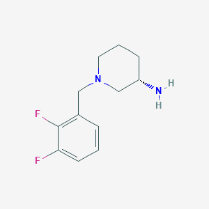 molecular formula C12H16F2N2 B3092103 (3S)-1-[(2,3-Difluorophenyl)methyl]piperidin-3-amine CAS No. 1222713-00-9