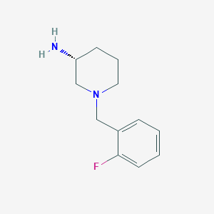 (3R)-1-[(2-fluorophenyl)methyl]piperidin-3-amine