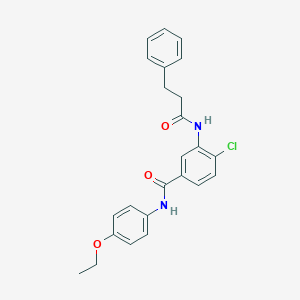 molecular formula C24H23ClN2O3 B309212 4-chloro-N-(4-ethoxyphenyl)-3-[(3-phenylpropanoyl)amino]benzamide 