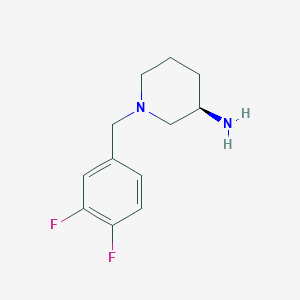 molecular formula C12H16F2N2 B3092124 (3R)-1-[(3,4-difluorophenyl)methyl]piperidin-3-amine CAS No. 1222713-73-6