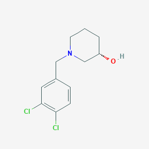 molecular formula C12H15Cl2NO B3092137 (3S)-1-[(3,4-dichlorophenyl)methyl]piperidin-3-ol CAS No. 1222714-07-9