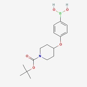 molecular formula C16H24BNO5 B3092154 4-(1-Boc-Piperidin-4-yloxy)phenylboronic acid CAS No. 1224449-07-3