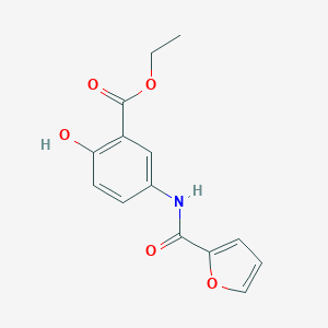 molecular formula C14H13NO5 B309217 Ethyl 5-(2-furoylamino)-2-hydroxybenzoate 