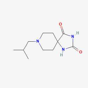 molecular formula C11H19N3O2 B3092219 8-(2-Methylpropyl)-1,3,8-triazaspiro[4.5]decane-2,4-dione CAS No. 1226051-56-4