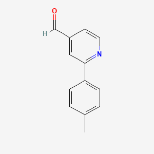 molecular formula C13H11NO B3092222 2-(4-甲基苯基)异烟醛 CAS No. 1226166-63-7