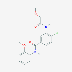 molecular formula C18H19ClN2O4 B309224 4-chloro-N-(2-ethoxyphenyl)-3-[(methoxyacetyl)amino]benzamide 