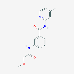 molecular formula C16H17N3O3 B309225 3-[(methoxyacetyl)amino]-N-(4-methyl-2-pyridinyl)benzamide 