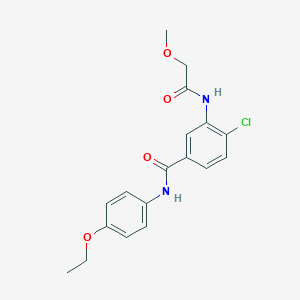 molecular formula C18H19ClN2O4 B309227 4-chloro-N-(4-ethoxyphenyl)-3-[(methoxyacetyl)amino]benzamide 