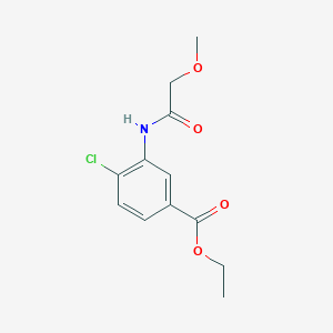 molecular formula C12H14ClNO4 B309228 Ethyl 4-chloro-3-[(methoxyacetyl)amino]benzoate 
