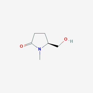 molecular formula C6H11NO2 B3092286 (5S)-5-(hydroxymethyl)-1-methylpyrrolidin-2-one CAS No. 122663-19-8