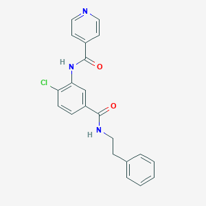 N-(2-chloro-5-{[(2-phenylethyl)amino]carbonyl}phenyl)isonicotinamide