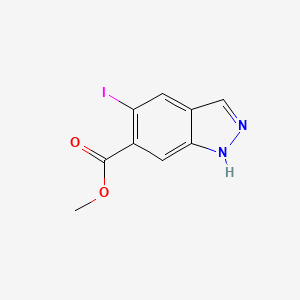 molecular formula C9H7IN2O2 B3092320 Methyl 5-iodo-1H-indazole-6-carboxylate CAS No. 1227268-85-0
