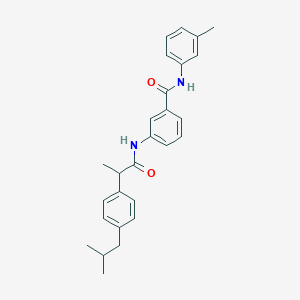 molecular formula C27H30N2O2 B309233 3-{[2-(4-isobutylphenyl)propanoyl]amino}-N-(3-methylphenyl)benzamide 