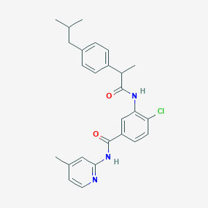 4-chloro-3-{[2-(4-isobutylphenyl)propanoyl]amino}-N-(4-methyl-2-pyridinyl)benzamide