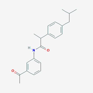 molecular formula C21H25NO2 B309236 N-(3-acetylphenyl)-2-(4-isobutylphenyl)propanamide 