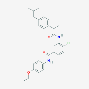 4-chloro-N-(4-ethoxyphenyl)-3-{[2-(4-isobutylphenyl)propanoyl]amino}benzamide
