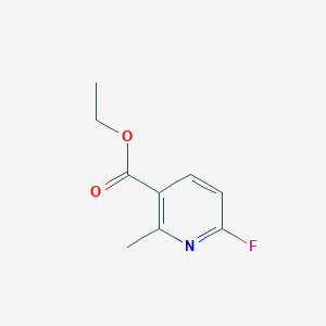 molecular formula C9H10FNO2 B3092379 6-氟-2-甲基烟酸乙酯 CAS No. 1227579-47-6