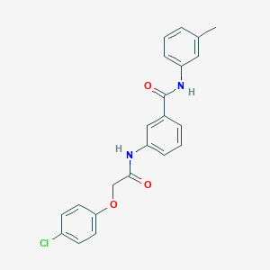 molecular formula C22H19ClN2O3 B309238 3-{[(4-chlorophenoxy)acetyl]amino}-N-(3-methylphenyl)benzamide 