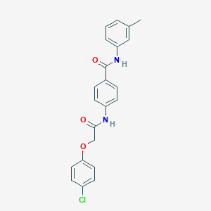 molecular formula C22H19ClN2O3 B309240 4-{[(4-chlorophenoxy)acetyl]amino}-N-(3-methylphenyl)benzamide 
