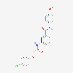 molecular formula C22H19ClN2O4 B309241 3-{[(4-chlorophenoxy)acetyl]amino}-N-(4-methoxyphenyl)benzamide 