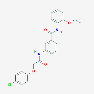 molecular formula C23H21ClN2O4 B309242 3-{[(4-chlorophenoxy)acetyl]amino}-N-(2-ethoxyphenyl)benzamide 