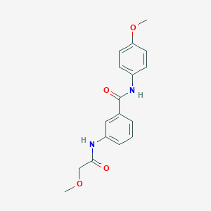 molecular formula C17H18N2O4 B309244 3-[(methoxyacetyl)amino]-N-(4-methoxyphenyl)benzamide 