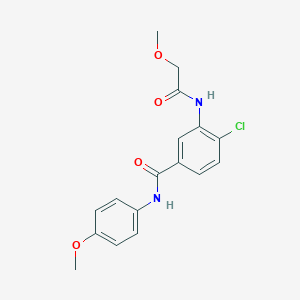 molecular formula C17H17ClN2O4 B309245 4-chloro-3-[(methoxyacetyl)amino]-N-(4-methoxyphenyl)benzamide 