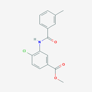 molecular formula C16H14ClNO3 B309247 Methyl 4-chloro-3-[(3-methylbenzoyl)amino]benzoate 