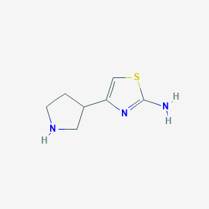 molecular formula C7H11N3S B3092479 4-(Pyrrolidin-3-yl)thiazol-2-amine CAS No. 122829-15-6
