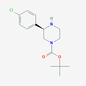 molecular formula C15H21ClN2O2 B3092494 (R)-3-(4-Chloro-phenyl)-piperazine-1-carboxylic acid tert-butyl ester CAS No. 1228556-99-7