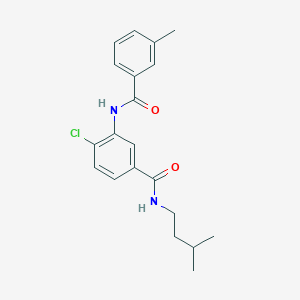 molecular formula C20H23ClN2O2 B309250 4-chloro-N-isopentyl-3-[(3-methylbenzoyl)amino]benzamide 