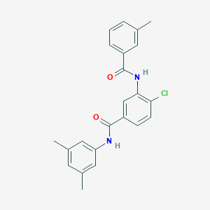 molecular formula C23H21ClN2O2 B309251 4-chloro-N-(3,5-dimethylphenyl)-3-[(3-methylbenzoyl)amino]benzamide 