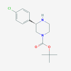 molecular formula C15H21ClN2O2 B3092514 (S)-3-(4-Chloro-phenyl)-piperazine-1-carboxylic acid tert-butyl ester CAS No. 1228561-86-1